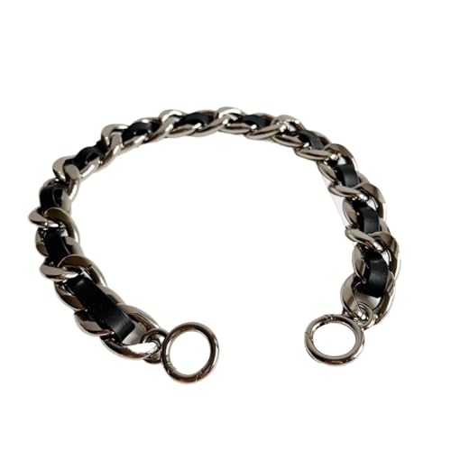 Taschenkette DIY Taschenzubehör Metallteile Handtaschenteile Taschenkette Ledergurt Schultergurt(Silver,50 cm) von ZUGLQYSX