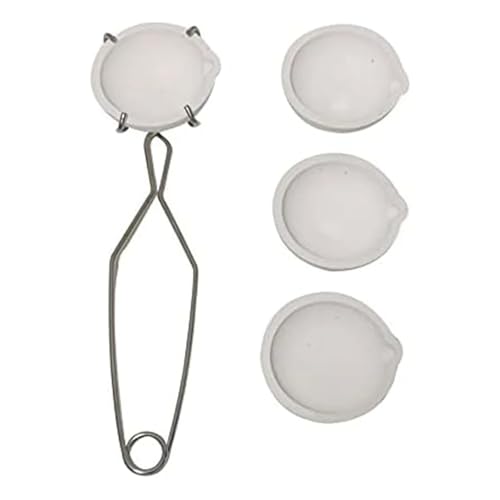 Tiegelzange 5-teiliges kleines Schmelztiegel-Schüssel-Teller-Tassen-Set aus Keramik for Schmelzen von Gold, Silber und Kupfer mit Peitschenzangengriff FüR Das Metallgusslabor von ZUGLQYSX
