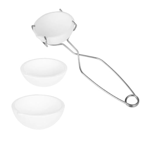 Tiegelzange Kleines Schmelztiegel-Schüssel-Teller-Tassen-Set aus Keramik for Schmelzen von Gold, Silber und Kupfer mit Peitschenzangengriff FüR Das Metallgusslabor(Clip with bowl NO1) von ZUGLQYSX