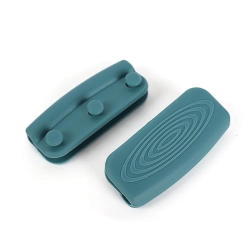 ZUGLQYSX 2 Stück Silikon Hitzebeständiger Topfgriff Anti-Verbrühung Rutschfester Ofen Pfannen Schüssel Kochgeschirr Griffe Klemme Küchenhelfer Halter(Color1) von ZUGLQYSX