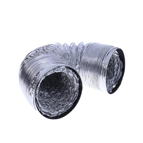 ZUGLQYSX Abluftschlauch Ventilatorrohr PVC-Aluminiumrohr Luftbelüftungsrohrschlauch Flexibler Abluftkanal 3/2M Luftsystem Entlüftung Badezimmer FüR Klimaanlagen, WäSchetrockner, Abzugshaube von ZUGLQYSX