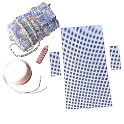 Zubehör Kunststoff-Netztuch DIY Handarbeit Knüpfhaken Damen Tasche Webmaterial Blätter Gitter Haken Handwerk Handtasche Herstellung Nähzubehör(Style2) von ZUGLQYSX