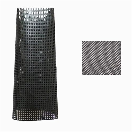 Zubehör Mesh Handgefertigtes Kunststoff-Netztuch for Taschenteppiche Fadenhaken Handarbeit Knüpfhaken Taschen aus Kunststoffgitter Haken Bastelzubehör(Black-Small Grid) von ZUGLQYSX