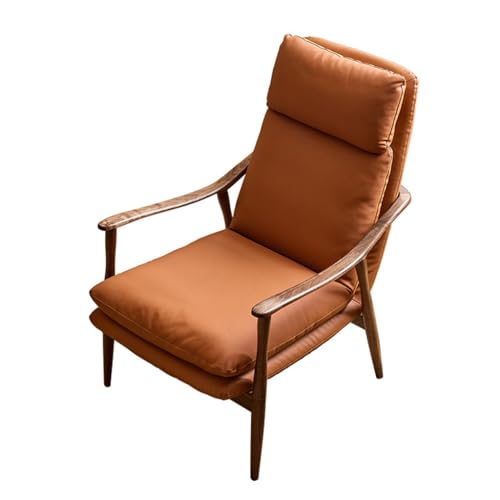 ZUIAI Sofasessel für Wohnzimmer, Massivholz, Relaxsessel, Einzelstuhl, 96 x 90 x 66 cm, Orange von ZUIAI