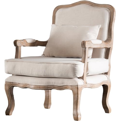 ZUIAI Tiger Stuhl Einzelsofa Stuhl Wohnzimmer Schlafzimmer Balkon Freizeit Arbeitsstuhl Retro Armlehne Hotelstuhl 95 x 72 x 66 cm von ZUIAI