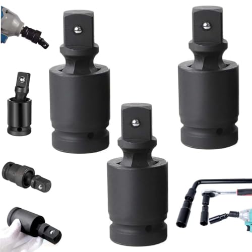 3 Stücks Swivel Impact Socket Set,Stecknuss Adapter, Stecknussadapter Set Adapter Satz,Stecknussadapter Adapter Satz Adapter für RatschenAdapter-Satz Adapter-Set(1/4"+3/8"+1/2") von ZUICC