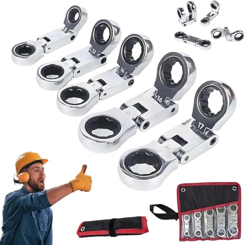 ZUICC 5PCS Dual-Drive Nano Flex-Head Pocket Ratchet,Flexkopf-Ratschenschlüssel-Set, Ratschenschlüssel-Set,Doppel-Kastenende,Doppelköpfiges R/atschenschlüssel-S/et,Nano-Flex-R/atschenschlüssel-S/et ZUICC 5PCS Dual-Drive Nano Flex-Head Pocket Ratchet,Flexkopf-Ratschenschlüssel-Set, Ratschenschlüssel-Set,Doppel-Kastenende,Doppelköpfiges R/atschenschlüssel-S/et,Nano-Flex-R/atschenschlüssel-S/et von ZUICC