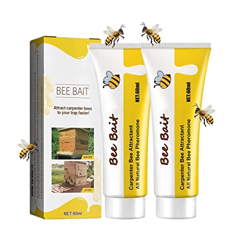 ZUICC Carpenter Bee Trap Lure - Swarm Lure, Imkereibedarf, Honig Bienen Lockstoff Bee Fangköder, Bee Schwarm Gel, Schwarm Commander Köder Honig Bienen Lockstoff Bienenzucht Falle Werkzeug (2 Stück) von ZUICC