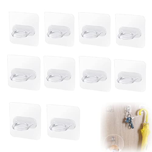ZUICC Multifunctional round hooks, 10 Stück Multifunktionaler Rundhaken, Selbstklebende Wandhalterung Transparent Wasserdicht, Haken Selbstklebend Handtuchhaken,Wiederverwendbar Wandhaken ZUICC Multifunctional round hooks, 10 Stück Multifunktionaler Rundhaken, Selbstklebende Wandhalterung Transparent Wasserdicht, Haken Selbstklebend Handtuchhaken,Wiederverwendbar Wandhaken von ZUICC
