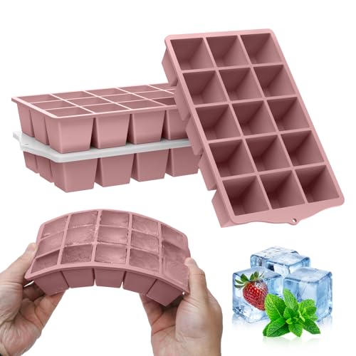 ZUIMENG Eiswürfelform Silikon mit Deckel, Rosa 4 Stück Eiswürfel Form Silikonform BPA Frei, Stapelbar Eiswürfelbehälter Eiswürfelformen für Babybrei Cocktail Whiskey Kaffee Eiscreme ZUIMENG Eiswürfelform Silikon mit Deckel, Rosa 4 Stück Eiswürfel Form Silikonform BPA Frei, Stapelbar Eiswürfelbehälter Eiswürfelformen für Babybrei Cocktail Whiskey Kaffee Eiscreme von ZUIMENG