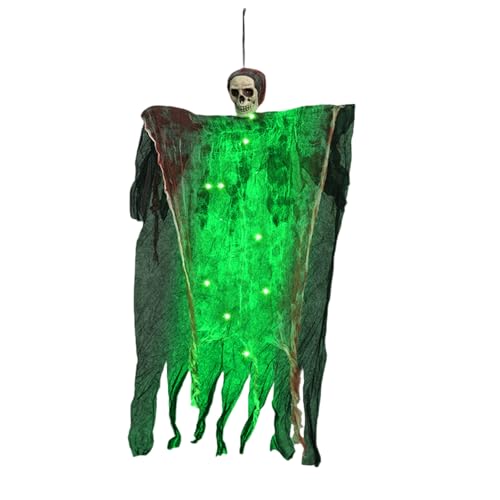 Beleuchtetes Geisterskelett Deckenornament Halloween hängende Dekoration für Tür Garten Spukhaus Halloween Beleuchtetes Geisterskelett Deckenornament Halloween hängende Dekoration für Tür Garten Spukhaus Halloween von ZUJIABAO