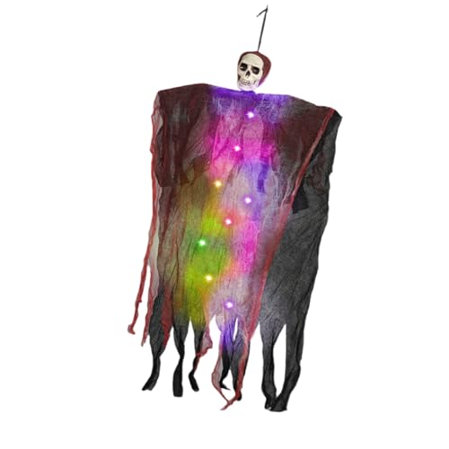 Beleuchtetes Geisterskelett Deckenornament Halloween hängende Dekoration für Tür Garten Spukhaus Halloween Beleuchtetes Geisterskelett Deckenornament Halloween hängende Dekoration für Tür Garten Spukhaus Halloween von ZUJIABAO