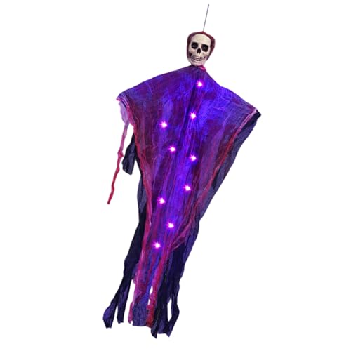 Beleuchtetes Geisterskelett Deckenornament Halloween hängende Dekoration für Tür Garten Spukhaus Halloween Beleuchtetes Geisterskelett Deckenornament Halloween hängende Dekoration für Tür Garten Spukhaus Halloween von ZUJIABAO