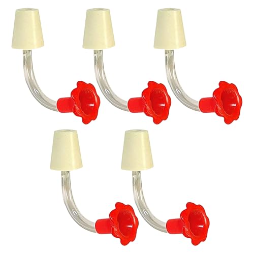 Kolibri-Futterstation für Handheld, Ersatzteil, Blumenröhrenspitze und auslaufsicheres Design für den Außenbereich, Kolibri-Futterstation, 5 Stück von ZUJIABAO