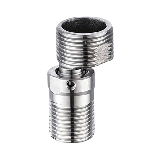 Platzsparender Duschanschluss, Edelstahl, Duscharmatur-Adapter, 360 Grad drehbarer Winkel, abgewinkelter, gebogener Fuß, Universalgewinde, Exzenterschraube, Ecke Platzsparender Duschanschluss, Edelstahl, Duscharmatur-Adapter, 360 Grad drehbarer Winkel, abgewinkelter, gebogener Fuß, Universalgewinde, Exzenterschraube, Ecke von ZUJIABAO
