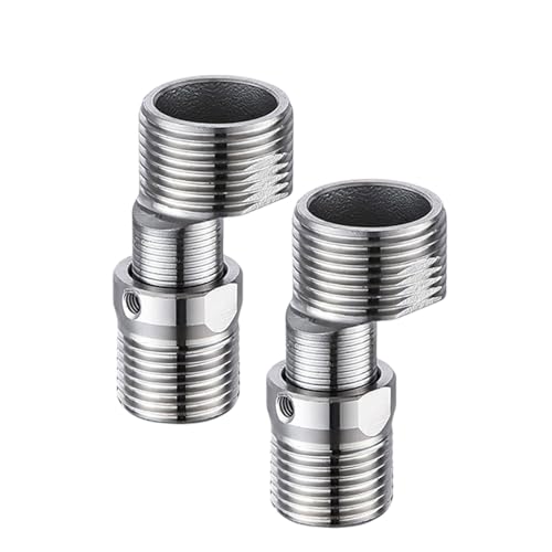 Platzsparender Duschanschluss, Edelstahl, Duscharmatur-Adapter, 360 Grad drehbarer Winkel, abgewinkelter, gebogener Fuß, Universalgewinde, Exzenterschraube, Ecke Platzsparender Duschanschluss, Edelstahl, Duscharmatur-Adapter, 360 Grad drehbarer Winkel, abgewinkelter, gebogener Fuß, Universalgewinde, Exzenterschraube, Ecke von ZUJIABAO