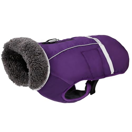 Regulierbares Hunde-Outfit, isoliertes Kleidungsstück, Outdoor-Kleidung, modisch, für große Haustiere, windbeständig, für den Winter, regulierbare Hundejacken von ZUJIABAO