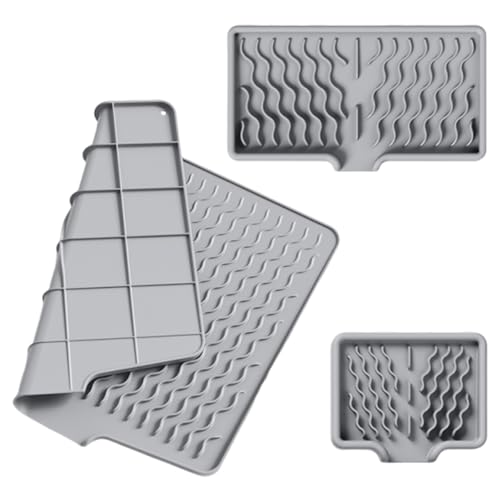 Rutschfeste Silikon-Spülbeckenablage mit effizientem Wasserfluss, hitzebeständige Abtropfmatte für Arbeitsplatten, Utensilien, Aufbewahrung, Küchenspüle, Drainagematte mit Design Rutschfeste Silikon-Spülbeckenablage mit effizientem Wasserfluss, hitzebeständige Abtropfmatte für Arbeitsplatten, Utensilien, Aufbewahrung, Küchenspüle, Drainagematte mit Design von ZUJIABAO