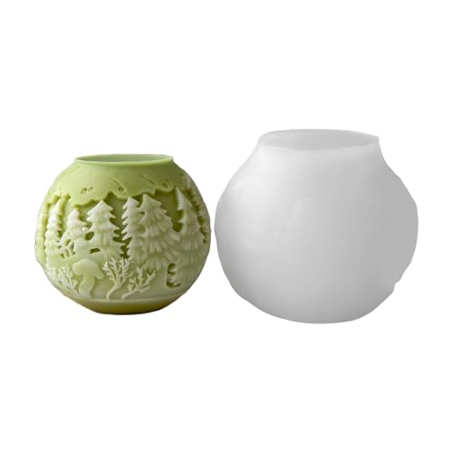 Silikonform in Kugelform, leicht zu lösen, Weihnachtskugel, Ornament, Heimdekoration, Seifenherstellung, lebensmittelechtes Silikon von ZUJIABAO