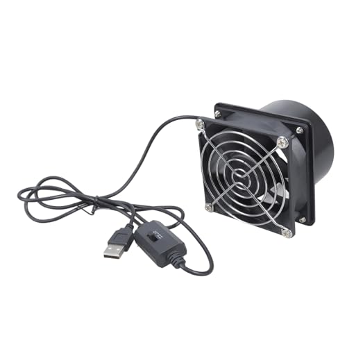 USB-Abluftventilator mit 3 Geschwindigkeiten, 3000 U/min, 50 CFM abnehmbar, für Küche, Badezimmer, Gewächshaus, Belüftung, Gebläse von ZUJIABAO