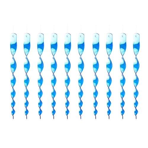 ZUJIABAO 10 x reflektierende Spiralen, Vogelschreck, Sonnenfest, visuell, dekorativ, Windspiele, Balkon und Garten, Ornamente, reflektierende Vogelschrecken von ZUJIABAO
