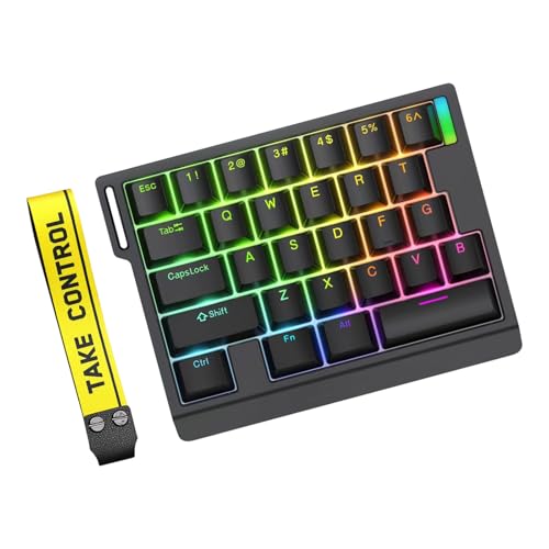 ZUJIABAO Switching Gaming Tastatur Einhand LED Hotswap Einstellbare Betätigung Tastatur Ergonomisch Mechanisch Programmierbar ZUJIABAO Switching Gaming Tastatur Einhand LED Hotswap Einstellbare Betätigung Tastatur Ergonomisch Mechanisch Programmierbar von ZUJIABAO