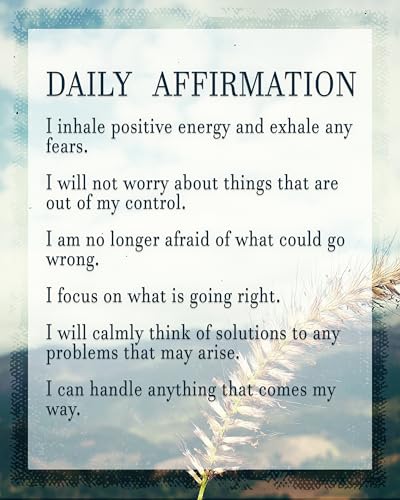 ZUKIY Daily Positive Energy Affirmations – 20,3 x 25,4 cm, ungerahmt, motivierende Wandkunst für Frauen, Büro oder Heimdekoration, inspirierender Zitat-Druck für tägliche Erinnerungen und ZUKIY Daily Positive Energy Affirmations – 20,3 x 25,4 cm, ungerahmt, motivierende Wandkunst für Frauen, Büro oder Heimdekoration, inspirierender Zitat-Druck für tägliche Erinnerungen und von ZUKIY