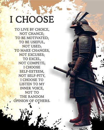 ZUKIY I Choose Warrior Creed – Motivierender Wandkunst, ungerahmter Druck, inspirierendes Zitat-Poster für Männer, Fitnessstudio, Büro, Heimdekoration, Kraftgrit, Mut-Zitat, Geschenk für Krieger und ZUKIY I Choose Warrior Creed – Motivierender Wandkunst, ungerahmter Druck, inspirierendes Zitat-Poster für Männer, Fitnessstudio, Büro, Heimdekoration, Kraftgrit, Mut-Zitat, Geschenk für Krieger und von ZUKIY