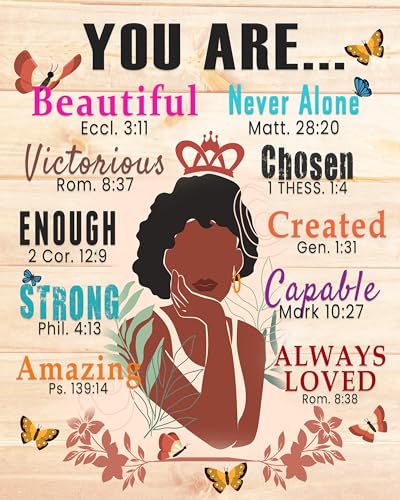 ZUKIY Motivationsposter "You Are Women" – Positive Affirmation Black Girl Decor – Schwarze Frau Wandkunst – Motivierende Wandkunst für Frauen – Schwarzes Mädchen Affirmations Poster – ungerahmt 20,3 x ZUKIY Motivationsposter "You Are Women" – Positive Affirmation Black Girl Decor – Schwarze Frau Wandkunst – Motivierende Wandkunst für Frauen – Schwarzes Mädchen Affirmations Poster – ungerahmt 20,3 x von ZUKIY