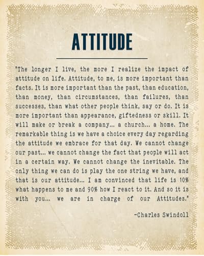 ZUKIY Wandkunst, Motiv: Attitude Is Everything in Life – inspirierendes Zitat-Poster, ungerahmt, motivierende Wanddekoration für Büro, Zuhause, Fitnessstudio oder Klassenzimmer, positive Denkweise für ZUKIY Wandkunst, Motiv: Attitude Is Everything in Life – inspirierendes Zitat-Poster, ungerahmt, motivierende Wanddekoration für Büro, Zuhause, Fitnessstudio oder Klassenzimmer, positive Denkweise für von ZUKIY