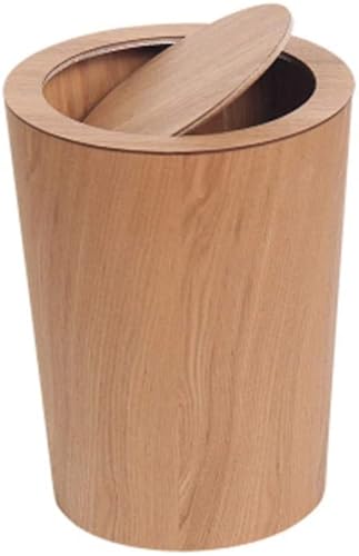 Innenraum Mülleimer aus Holz, runder Mülleimer Büro minimalistisch Schlafzimmer Papierkorb Mülleimer Shake Cover Design, Wohnkultur Im Freien Innenraum Mülleimer aus Holz, runder Mülleimer Büro minimalistisch Schlafzimmer Papierkorb Mülleimer Shake Cover Design, Wohnkultur Im Freien von ZUMAHA