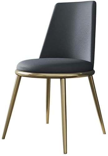 Stühle Einfacher Esszimmerstuhl, Nordischer Stil, Luxus Leder Esszimmerstuhl für Zuhause, Rahmen aus Gold Kohlenstoffstahl, für Küche im Wohnzimmer Modern von ZUMAHA