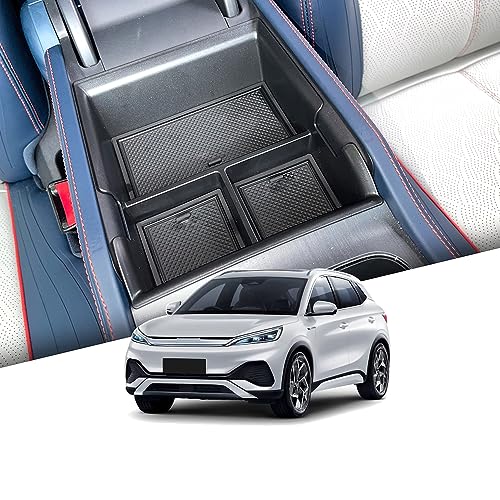 ZUMAHA Auto Mittelkonsole Armlehne Aufbewahrungsbox für BYD Atto 3 Armrest Storage Box Organizer Tray Innenraum Zubehör von ZUMAHA