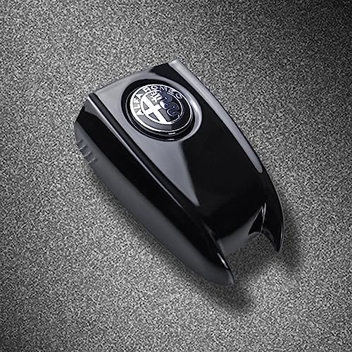 ZUMAHA Auto Schlüsselhülle Fernbedienungen Key Cover für Alfa Romeo Giulia Stelvio Schlüsselgehäuse Schutz Zubehör,Blacklabel-Blackstyle von ZUMAHA