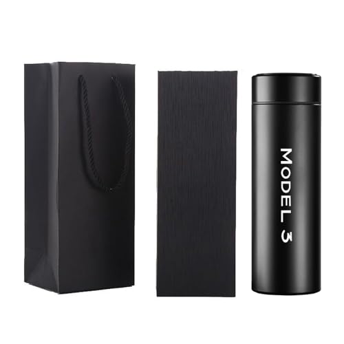 ZUMAHA Auto Thermosgefäße Edelstahl Thermosbehälter Thermosflaschen für Tesla Model 3 Model3 Trinkgläser Kaffeebecher Thermo Vakuum Isolierbecher Travel Mug von ZUMAHA