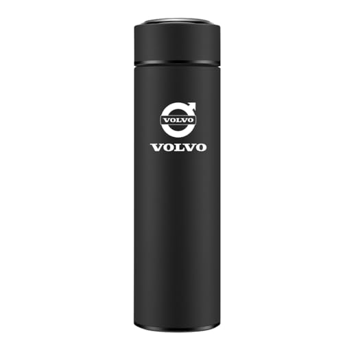 ZUMAHA Auto Thermosgefäße Edelstahl Thermosbehälter Thermosflaschen für Volvo XC40 XC60 XC70 XC90 S40 C70 S80 S90 V40 V60 V90 Trinkgläser Kaffeebecher Thermo Vakuum Isolierbecher,Blackstyle von ZUMAHA