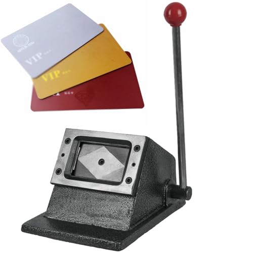 ZUMAHA Kartenstanzmaschine, Ausweis-Quadratschneider, Manuelle Ausweis-Ausweis-Kredit-PVC-Papier-Visitenkarten-Stanze, Runder Eckschneider, Robuster Stanzer von ZUMAHA