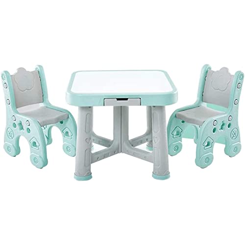 ZUMAHA Kindertisch höhenverstellbar Kinderschreibtisch und 2 Stühle Set, multifunktionaler Früherziehungstisch, Stuhl mit ergonomischer Rückenlehne, grün humanisiert ZUMAHA Kindertisch höhenverstellbar Kinderschreibtisch und 2 Stühle Set, multifunktionaler Früherziehungstisch, Stuhl mit ergonomischer Rückenlehne, grün humanisiert von ZUMAHA