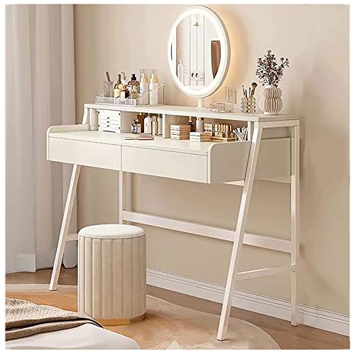 ZUMAHA Möbel Großer Schminktisch für Ankleidezimmer und Schlafzimmer, Schminktisch mit Spiegel mit 3 dimmbaren Lichtern, Schminkset mit Schminkhocker Toilettentische ZUMAHA Möbel Großer Schminktisch für Ankleidezimmer und Schlafzimmer, Schminktisch mit Spiegel mit 3 dimmbaren Lichtern, Schminkset mit Schminkhocker Toilettentische von ZUMAHA