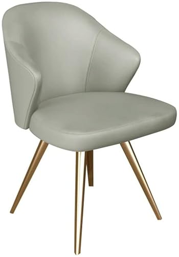 ZUMAHA Stühle Lässiger Esszimmerstuhl mit halbrunder Rückenlehne, bequemer Kunstleder-Sofa-Sessel/Moderner Küchenstuhl von ZUMAHA