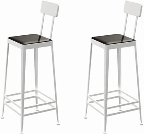 ZUMAHA Stühle Leisure Esszimmerstühle mit Rückenlehne, Industriestil, Barhocker mit Fußstütze, 2er-Set, Coffee Shop Home Barhocker Modern ZUMAHA Stühle Leisure Esszimmerstühle mit Rückenlehne, Industriestil, Barhocker mit Fußstütze, 2er-Set, Coffee Shop Home Barhocker Modern von ZUMAHA