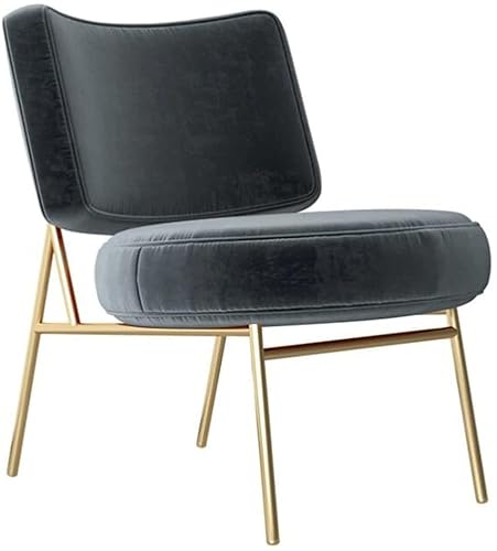 ZUMAHA Stühle Lounge Esszimmerstuhl, Sofastuhl mit rundem Kissen, armlose Esszimmerstühle mit konkaver Rückenlehne, moderner Wohnzimmerseitenstuhl von ZUMAHA