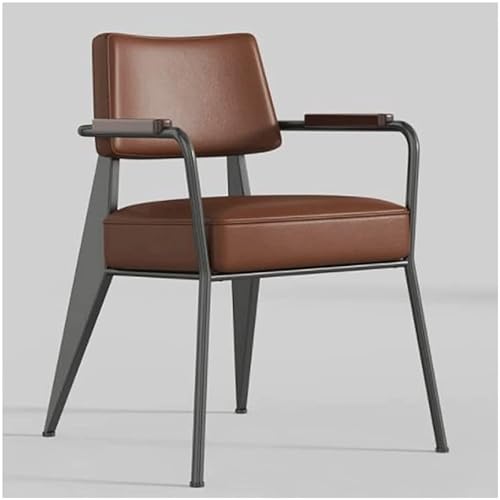 ZUMAHA Stühle Vintage Esszimmerstühle mit Armlehnen, Sitz aus Kunstleder für Bürostuhl Schminktisch für Rezeptionsstuhl für modernes Hotel ZUMAHA Stühle Vintage Esszimmerstühle mit Armlehnen, Sitz aus Kunstleder für Bürostuhl Schminktisch für Rezeptionsstuhl für modernes Hotel von ZUMAHA