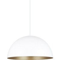 Zumaline Lighting - Zumaline vela Dome Pendelleuchte, Weiß matt, Gold, 1x E27 von ZUMALINE LIGHTING