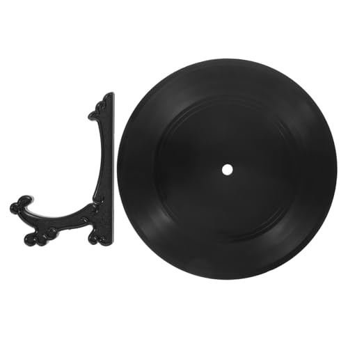 ZUNOXAZ 1 Satz Vinyl Schallplatten Dekoration mit Ständer Retro Stil für Wohnräume Cafés und Bars Einzigartige Wanddekoration für Musikpartys und Vintage von ZUNOXAZ
