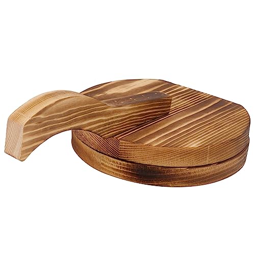 ZUNOXAZ 1 Stück Holz Dumpling Maker Runde Teigschneider für Küchenutensilien zum Formen von Knödeln und Keksen aus Lebensmittelechtem Holz Leicht und Einfach zu Bedienen von ZUNOXAZ