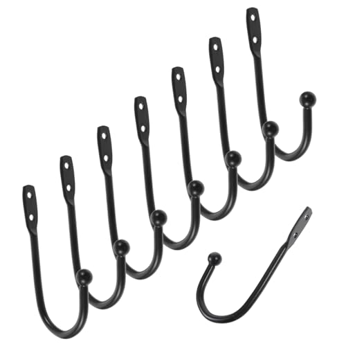 ZUNOXAZ 10 Stk Teiliges Metall Wandhaken Einzelner Haken mit Schrauben Starke Tragfähigkeit Einfache Montage zum Aufhängen von Mänteln Vorhängen und Accessoires im Landhausstil von ZUNOXAZ