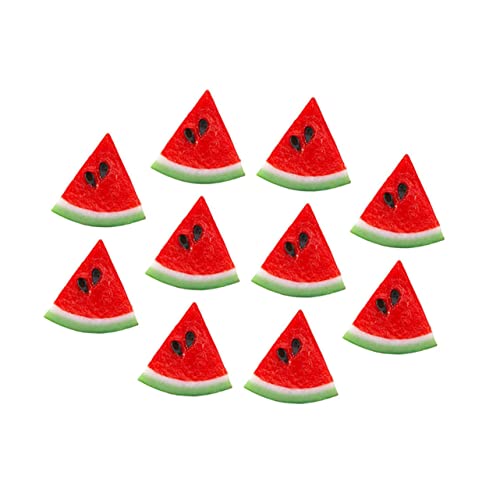 ZUNOXAZ 10 Stück Künstliche Wassermelonen Scheiben Lustige Fotografie Requisiten für Deko und Partys Realistische Simulation aus PVC Langlebig und Wiederverwendbar von ZUNOXAZ