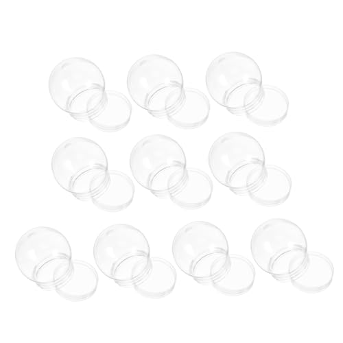 ZUNOXAZ 10 Stück Schneekugel Zubehör Kugel Weihnachtsschneekugel Schneeflocken Kugel Set Glob Set DIY Kugelteile Winterbasteln Bild Schneekugel von ZUNOXAZ