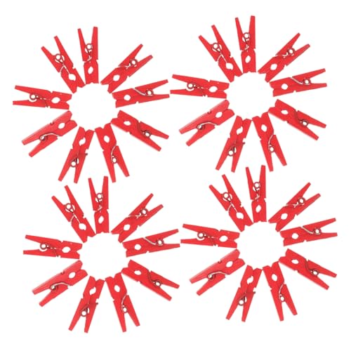 ZUNOXAZ 100 Stck Mini Holzklammern Bunte Wäscheklammern aus Natürlichem Holz für Fotos Kunstwerke und Bastelprojekte Robuste und Vielseitige Utility Clips Rot für Kreative Dekorationen ZUNOXAZ 100 Stck Mini Holzklammern Bunte Wäscheklammern aus Natürlichem Holz für Fotos Kunstwerke und Bastelprojekte Robuste und Vielseitige Utility Clips Rot für Kreative Dekorationen von ZUNOXAZ